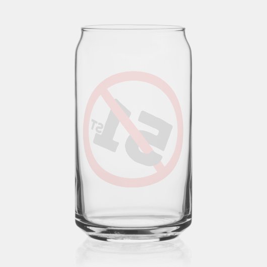 51e staat geen weg blikvorm glas (Voorkant)