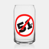 51e staat geen weg blikvorm glas (Achterkant)