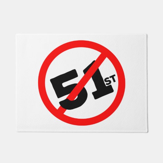 51e staat geen weg deurmat (Voorkant)