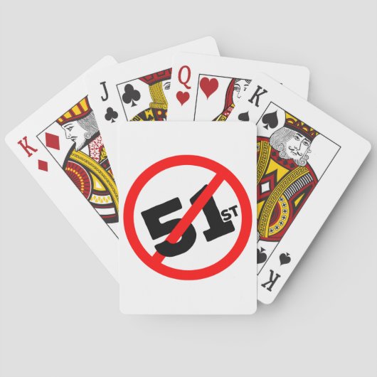 51e staat geen weg pokerkaarten (Achterkant)