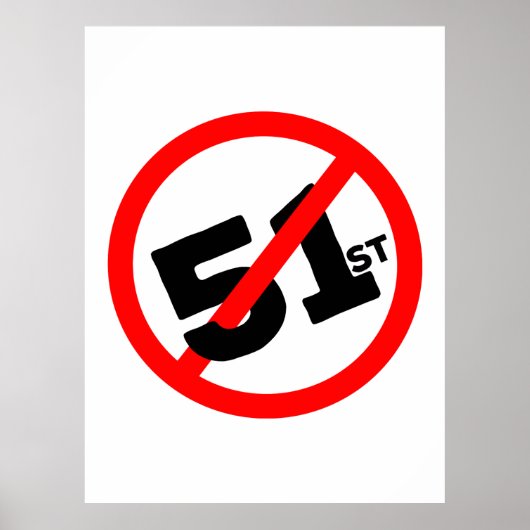 51e staat geen weg poster (Voorkant)