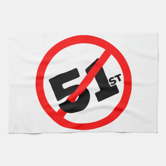 51e staat geen weg theedoek (Horizontaal)