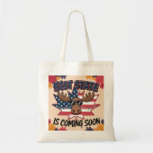 51e State Patriotic Moose Humor Herfst Gift Tote Bag (Voorkant)