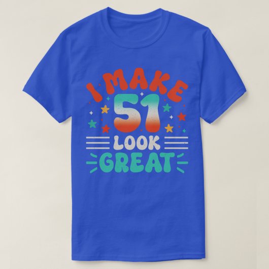 51e verjaardag 1 t-shirt (Design voorkant)