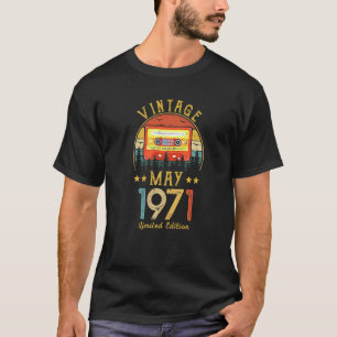 51e verjaardag 51 jaar oude Vintage mei 1971 Retro T-shirt