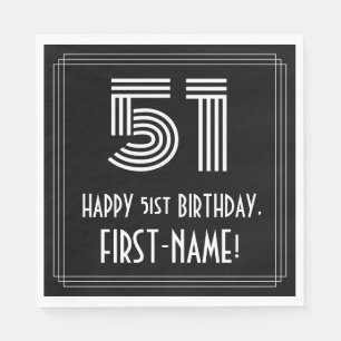 51e verjaardag: Art Deco geïnspireerd look "51" + Servet