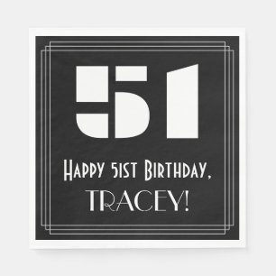 51e verjaardag: Art Deco Geïnspireerde look "51"  Servet