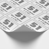 51e verjaardag: Art Deco geïnspireerde stijl "51"  Cadeaupapier (Hoek)