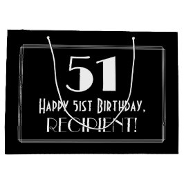 51e verjaardag: Art Deco geïnspireerde stijl "51", Groot Cadeauzakje