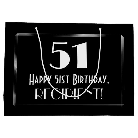 51e verjaardag: Art Deco geïnspireerde stijl "51", Groot Cadeauzakje