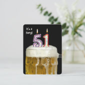 51e verjaardag Bierfeest Kaart (Staand voorkant)