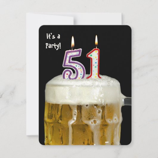 51e verjaardag Bierfeest Kaart (Voorkant)