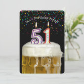 51e verjaardag Bierfeest Kaart (Staand voorkant)