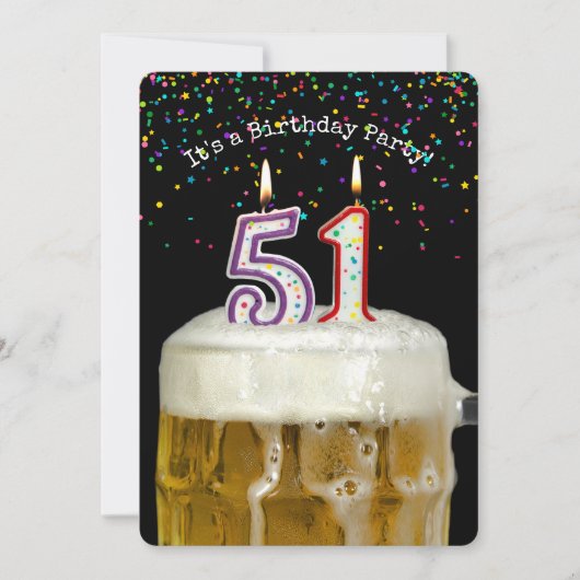 51e verjaardag Bierfeest Kaart (Voorkant)