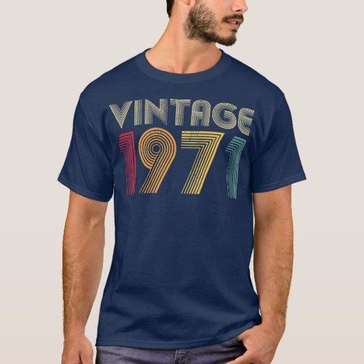 51e verjaardag Classic 1971  Mannen Vrouwen T-shirt (Voorkant)