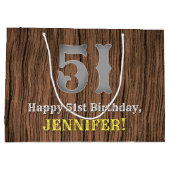 51e verjaardag: Country Western geïnspireerd uiter Groot Cadeauzakje (Achterkant)