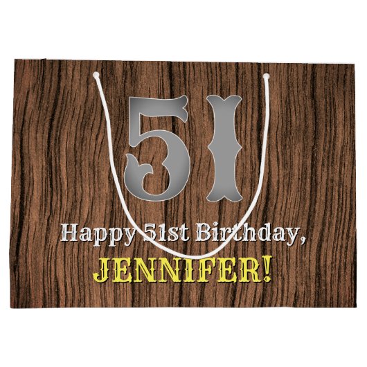 51e verjaardag: Country Western geïnspireerd uiter Groot Cadeauzakje (Achterkant)