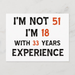 51e verjaardag design briefkaart