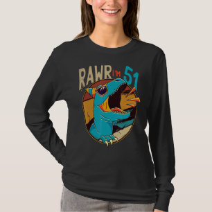 51e verjaardag Dinosaurus 51 jaar oude Dinosaurus T-shirt