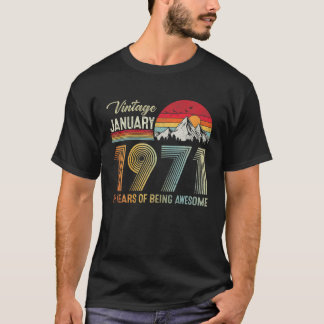 51e verjaardag  februari 1971 51 jaar oud F T-shirt
