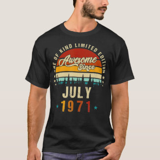  51e verjaardag Geweldige Sedert juli 1971 epic T-shirt