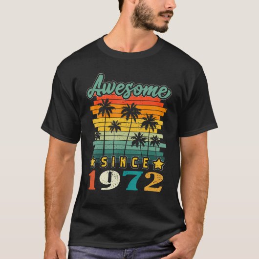 51e  verjaardag Geweldige sinds 1972 51 jaar el T-shirt (Voorkant)