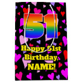 51e verjaardag: Het liefhebbende Kunstpatroon, Reg Medium Cadeauzakje (Voorkant)