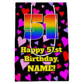 51e verjaardag: Het liefhebbende Kunstpatroon, Reg Medium Cadeauzakje (Achterkant)