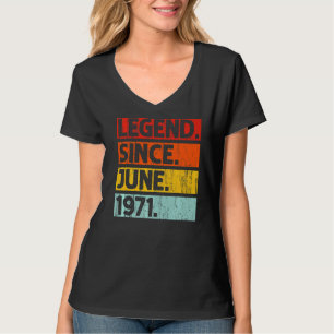 51e verjaardag Legende sinds juni 1971 51 jaar oud T-shirt