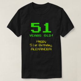 51e verjaardag: Leuk, 8-bit look, Nerdy / Geeky "5 T-shirt