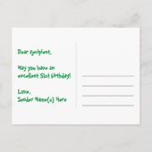 51e verjaardag: leuk sterrenpatroon, regenboog 51, briefkaart (Achterkant)