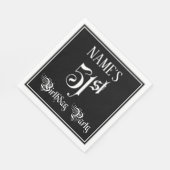 51e verjaardag Partij — Fancy Manuscript + de Naam Servet (Hoek)