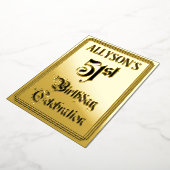 51e verjaardag Partij — Legant Manuscript + de Naa Folie Uitnodiging (Gedraaid)