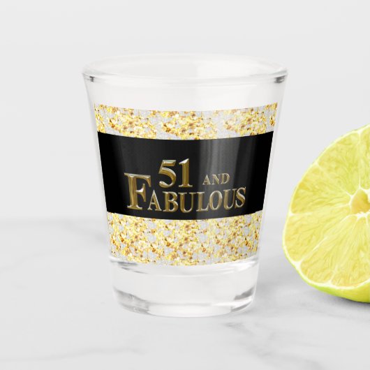 51e verjaardag shot glas (Voorkant)