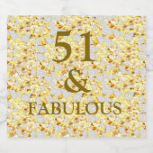 51e verjaardag  sparkling wijnetiket (Enkel label)