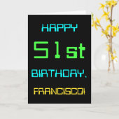 51e verjaardag van het thema Fun Digital Computing Kaart (Gele Bloem)