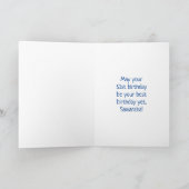 51e verjaardag: Vuurwerk Fun Pattern + Regenboog 5 Kaart (Binnen)