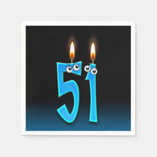 51e verjaardagskaartje met oogballen servetten