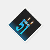 51e verjaardagskaartje met oogballen servetten (Hoek)