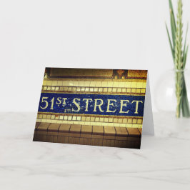  51st Street, Manhattan, NYC Bedankkaart