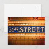 51st Street, Manhattan, NYC Briefkaart (Voorkant / Achterkant)
