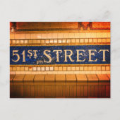  51st Street, Manhattan, NYC Briefkaart (Voorkant)