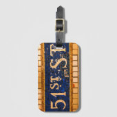 51st Street, Manhattan, NYC Square Bagagelabel (Voorkant (verticaal))