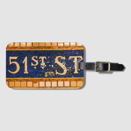  51st Street, Manhattan, NYC Square Bagagelabel