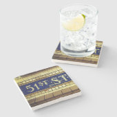  51st Street, Manhattan, NYC Stenen Onderzetter (Zijkant)