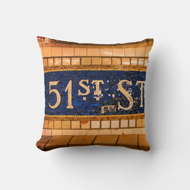  51st Street, Times Square, Manhattan, NYC Kussen (Voorkant)