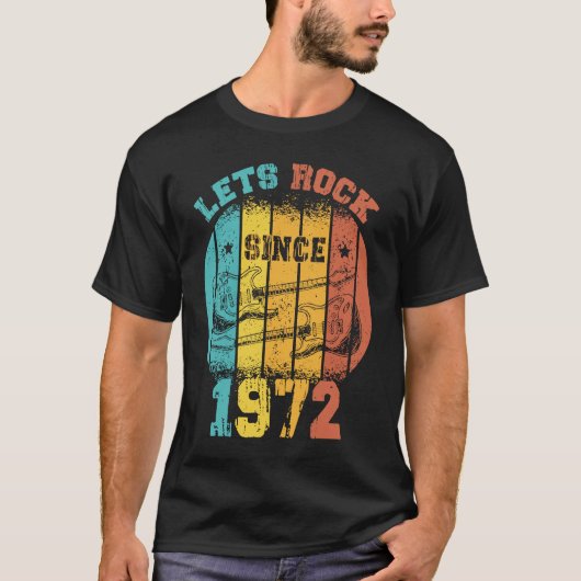 51ste  1972 Retro 51 jaar oud Guit T-shirt (Voorkant)