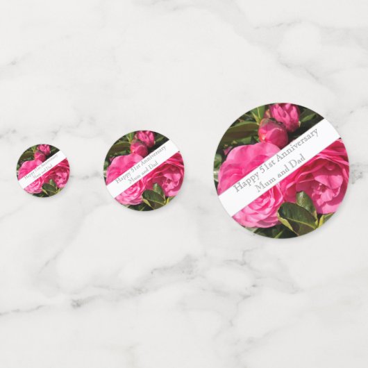 51ste bruiloft Jubileum Confetti (Voorkanten)