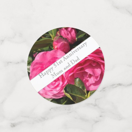 51ste bruiloft Jubileum Confetti (Kleine voorkant)