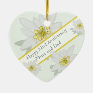51ste bruiloft Jubileum Keramisch Ornament